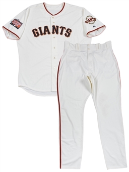 2007 Barry Bonds Game Used & Signed San Francisco Home Jersey With Pants (Bonds COA)